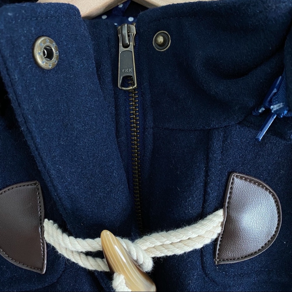 SOLD - MOMO MATERNITY Coat Small Wool Blend Navy Blue - Picture 10 of 16
